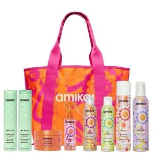 Amika Colorful Bath & Body Collection - Pink, Orange, Green